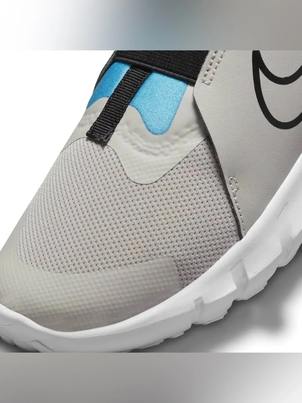 Nike FLEX RUNNER 2 PS 'LIGHT IRON ORE BLUE LIGHTNING' Lace Free Booty Style